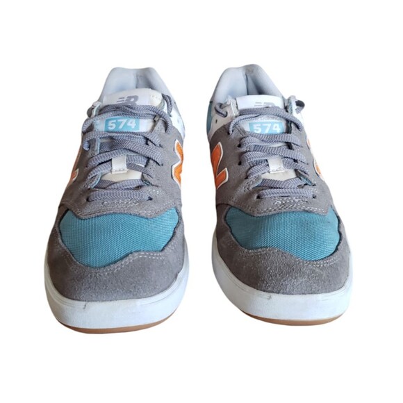 New Balance All Coast Shoe\'s Men\'s Sneakers AM574PGO (Grey/Orange) Size 8 2E main image 10